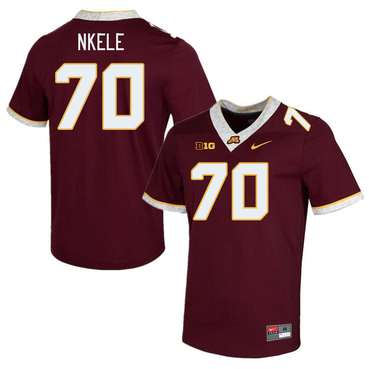 Men #70 Aluma Nkele Minnesota Golden Gophers College Football Jerseys Stitched-Maroon